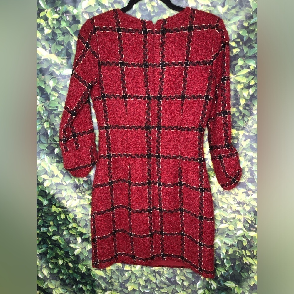 Alexia Admor Elegant Red Plaid Dress - Picture 12 of 16